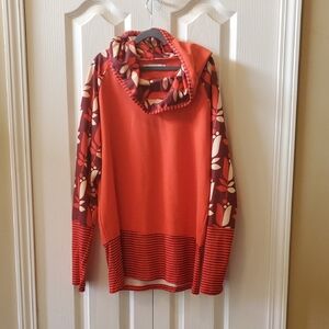 MISSLOOK Red and White Floral Hoodie